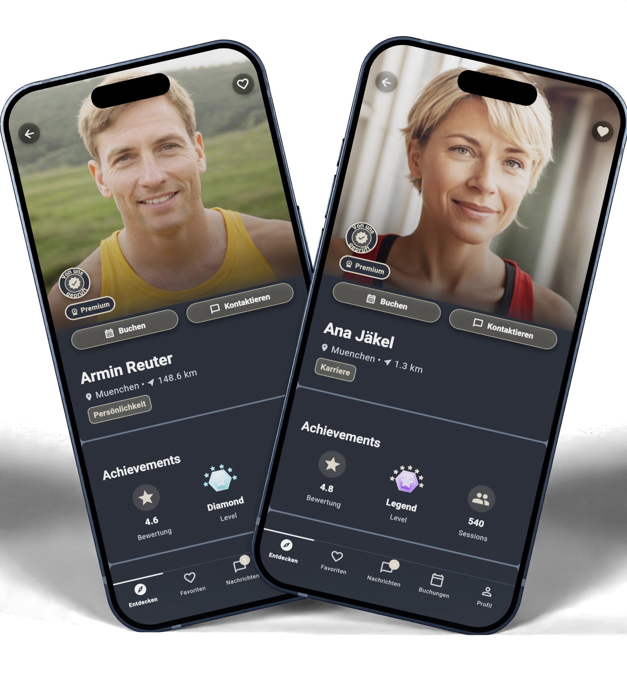 Profil, das Vertrauen schafft und Anfragen erhöht App Screen
